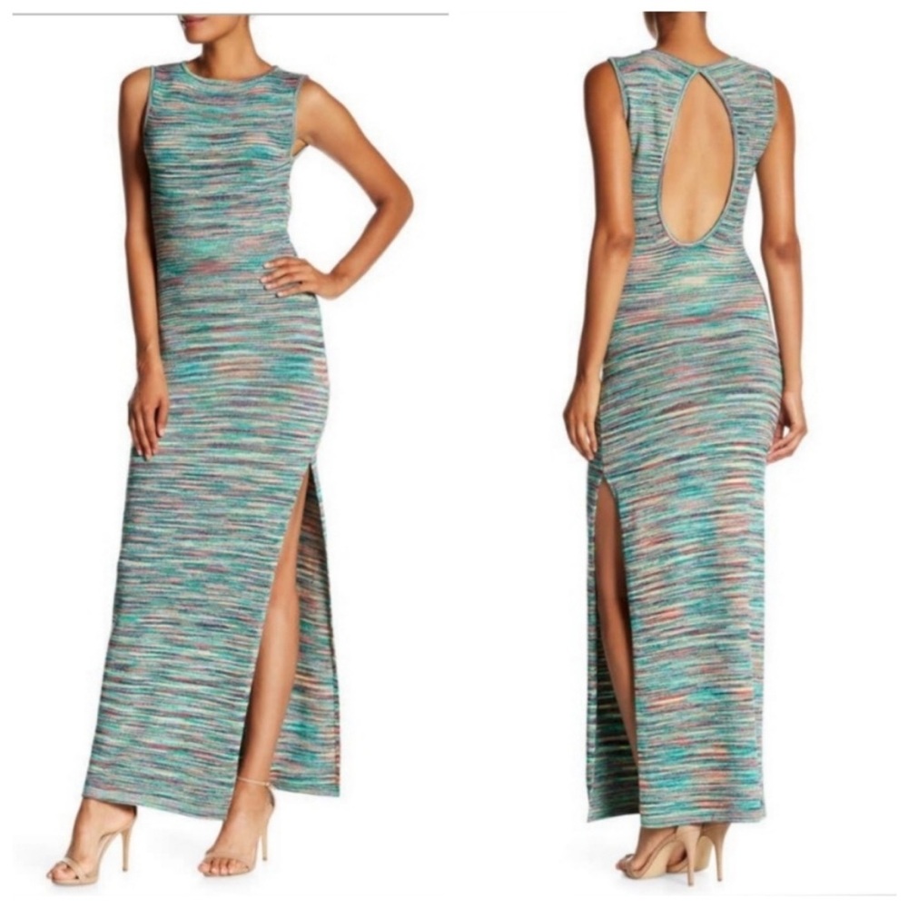 NWT Vertigo Cut Out Back Knit Maxi Dress